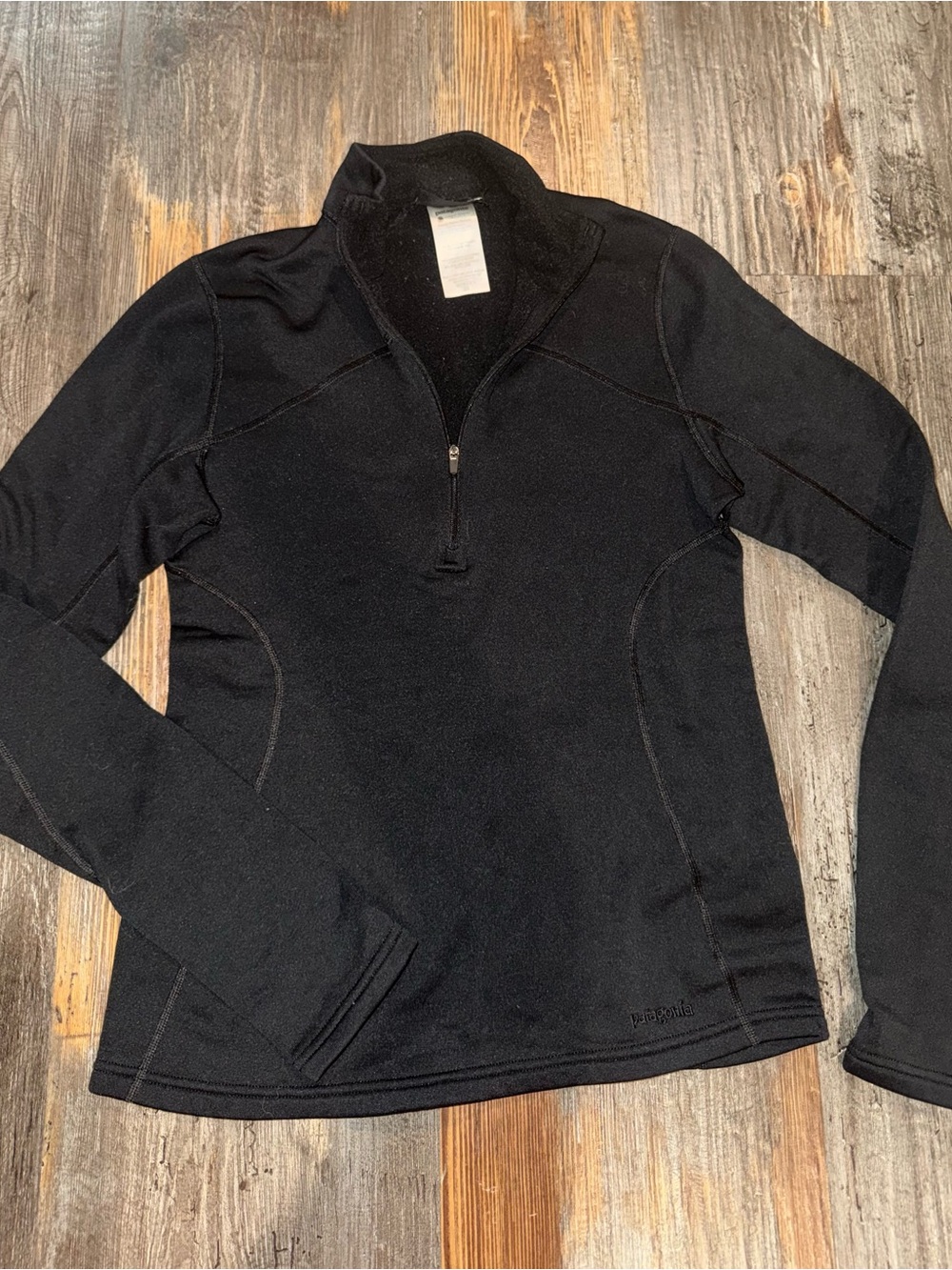 Patagonia Black Long-Sleeve Quarter-Zip Women's Top